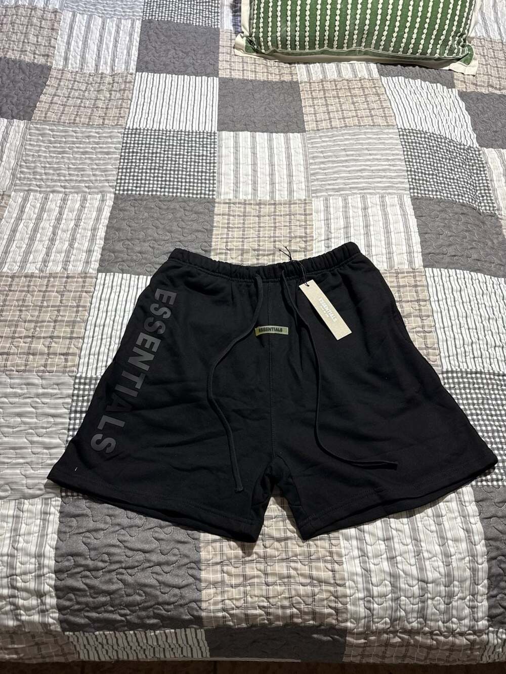 Fear of God Essentials Black Sweat Shorts Size L